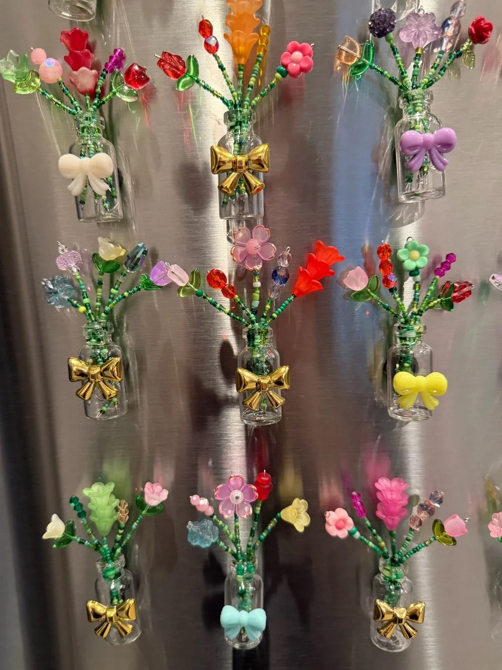 Mystery Handmade Beaded Flower Bouquet Magnet - BENEFITING PEDIATRIC SARCOMA